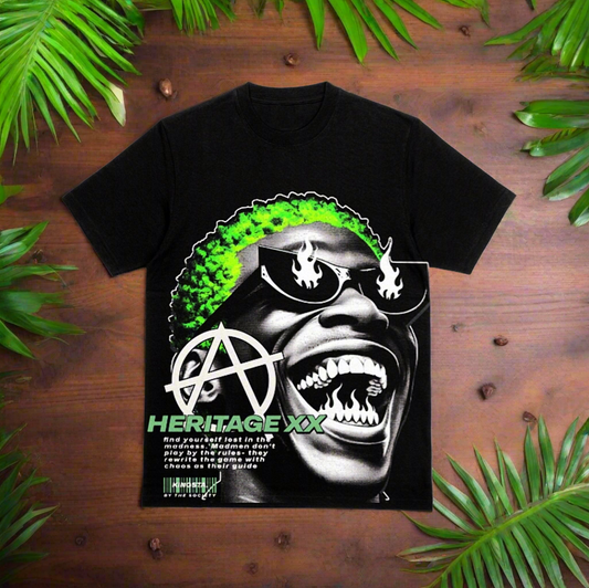 HERITAGE XX "Flame King" RICH GREEN Graphic Tee