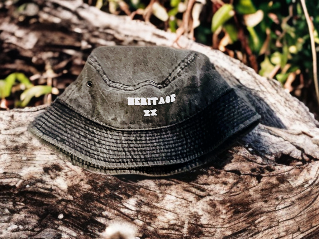 Two-Tone Grey Denim Bucket Hat