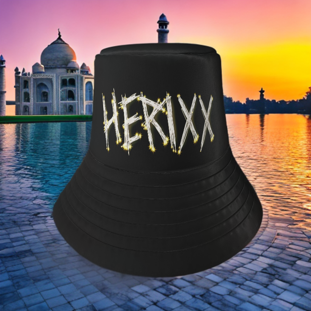 HERIXX Black Bucket Hat